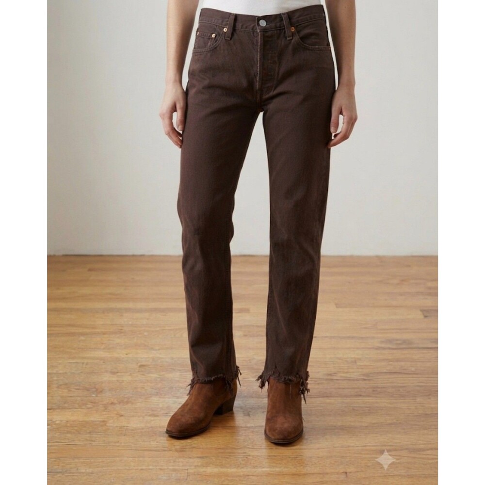 Levi's 501 Original Fit Jeans Women's Size [Insertar Talla] Brown Straight Leg B